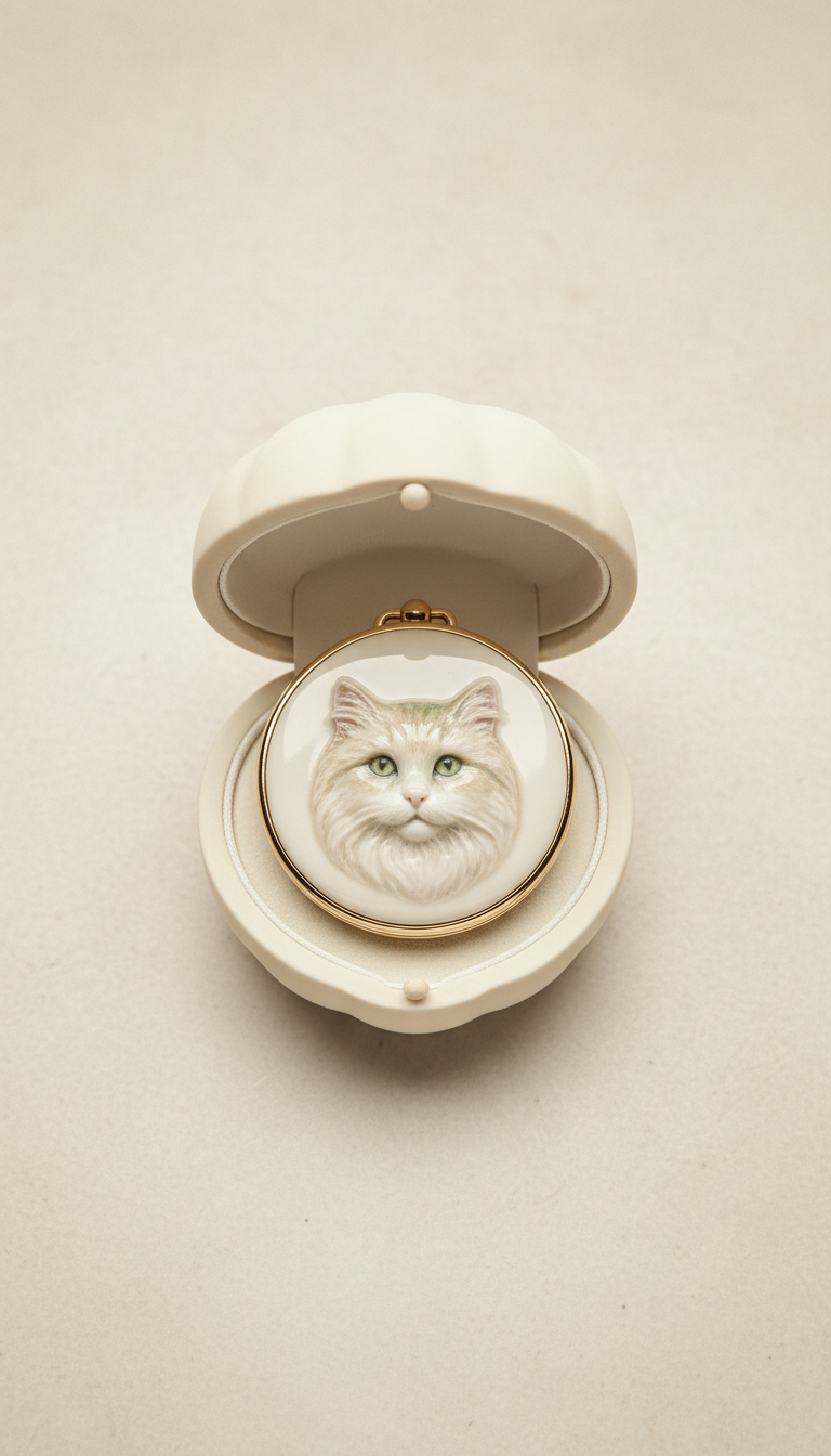 Engraved Metal Pet Portrait Charm