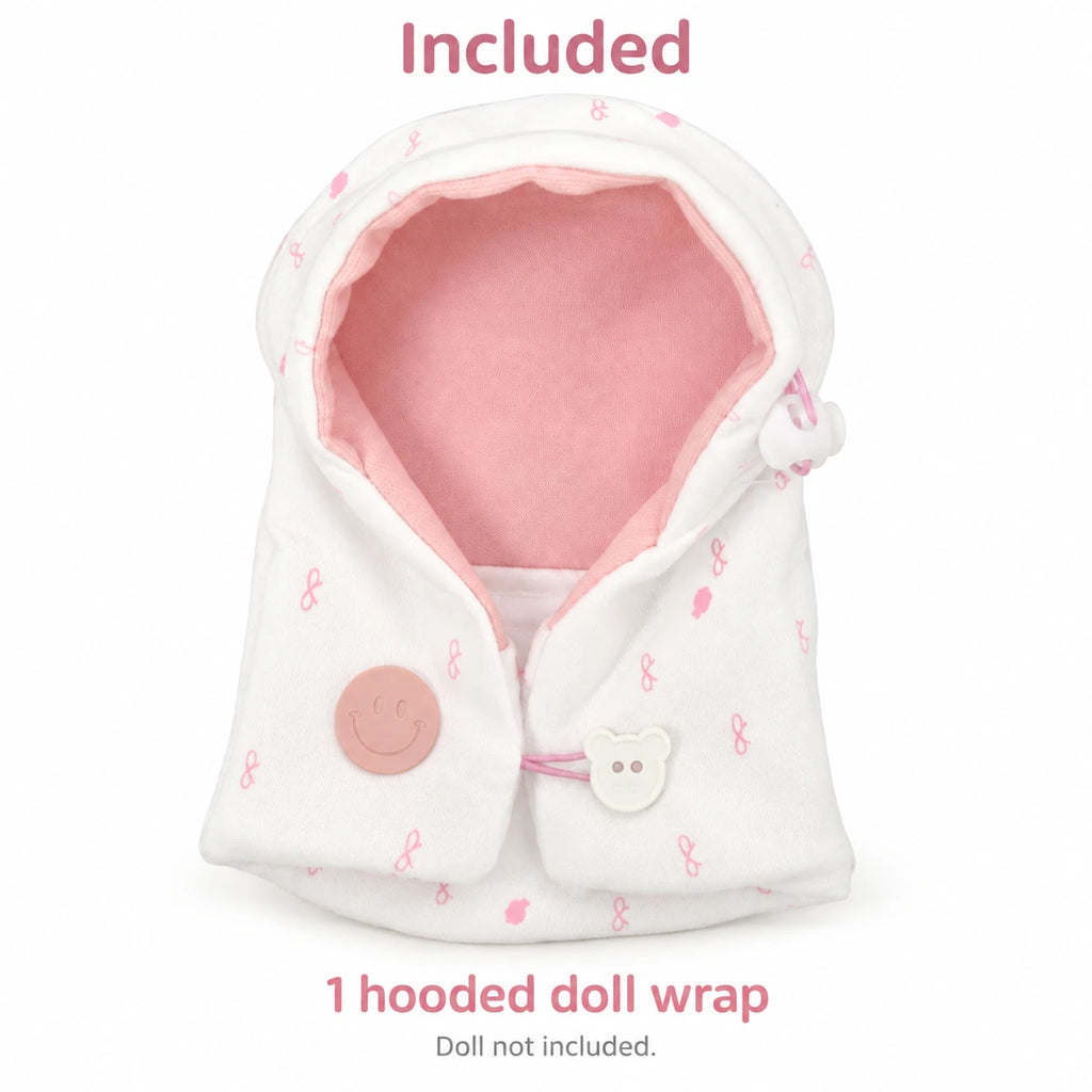 Button Snuggle · Hooded Wrap for 10 cm Dolls