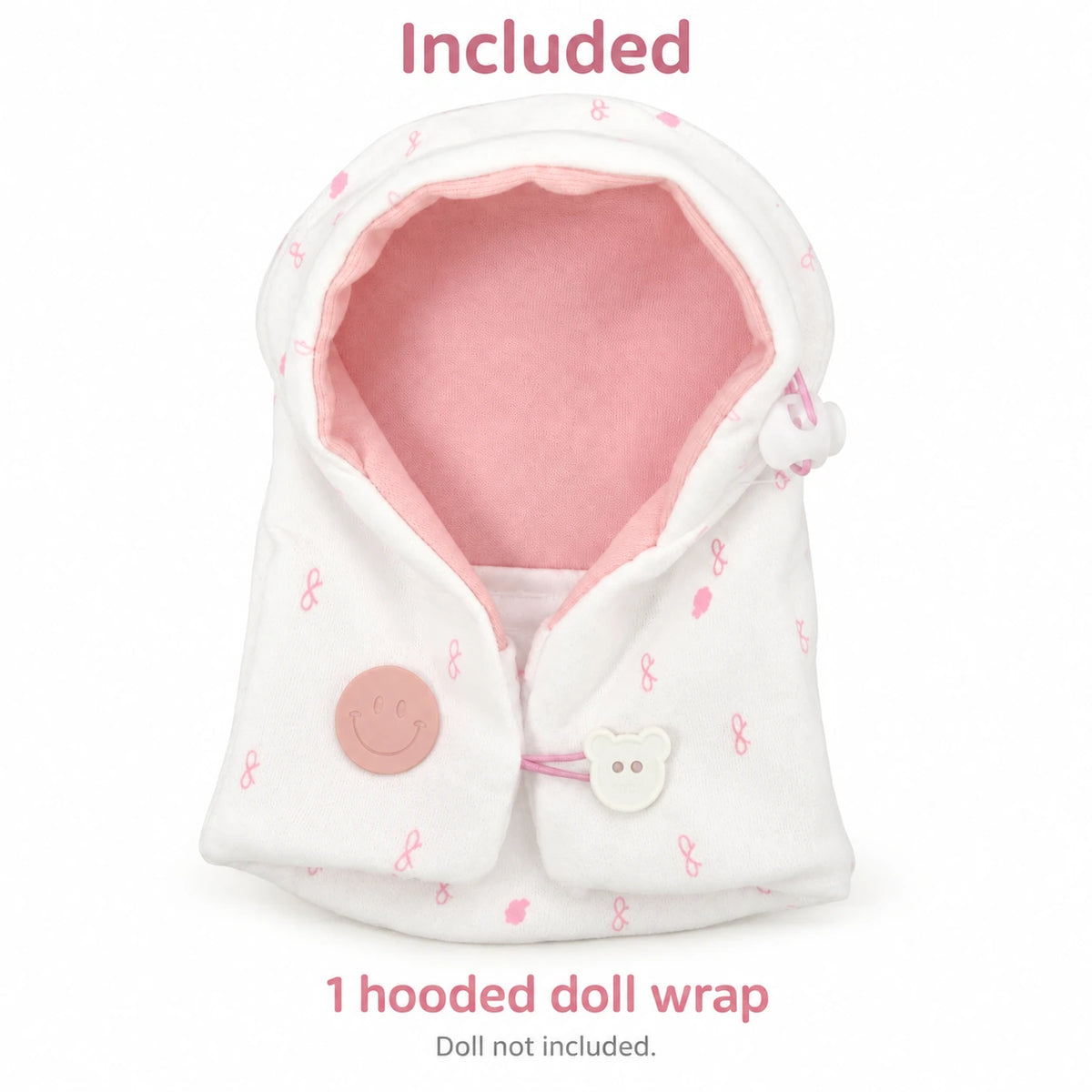 Button Snuggle · Hooded Wrap for 10 cm Dolls