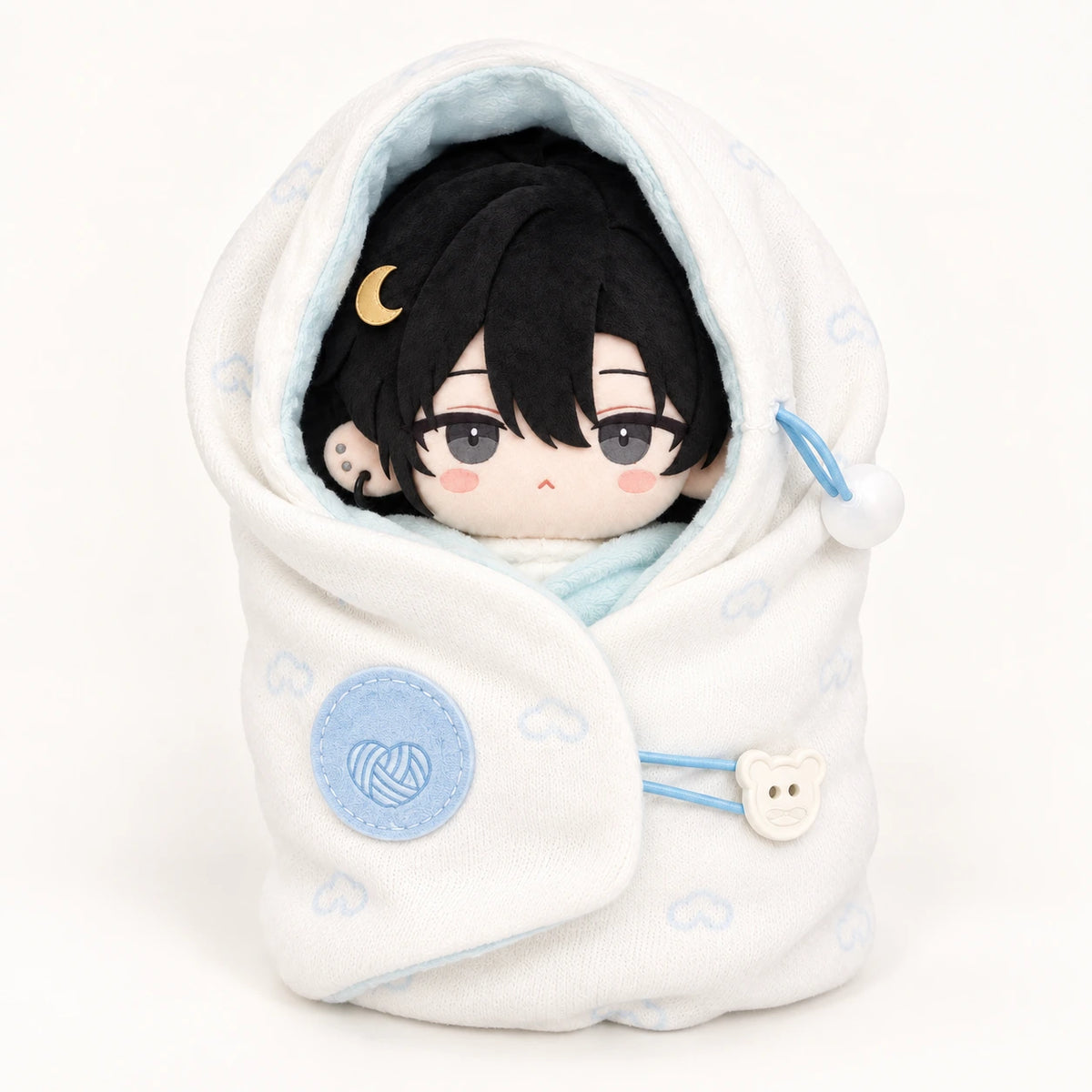 Button Snuggle · Hooded Wrap for 10 cm Dolls