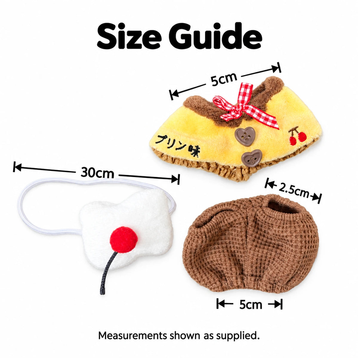 Cherry Custard · 3-Piece Outfit for 10 cm Dolls