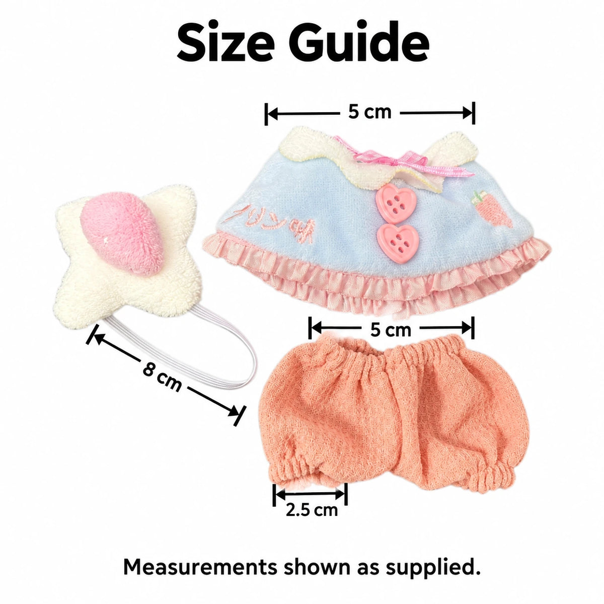 Peach Bonbon · 3-Piece Outfit for 10 cm Dolls