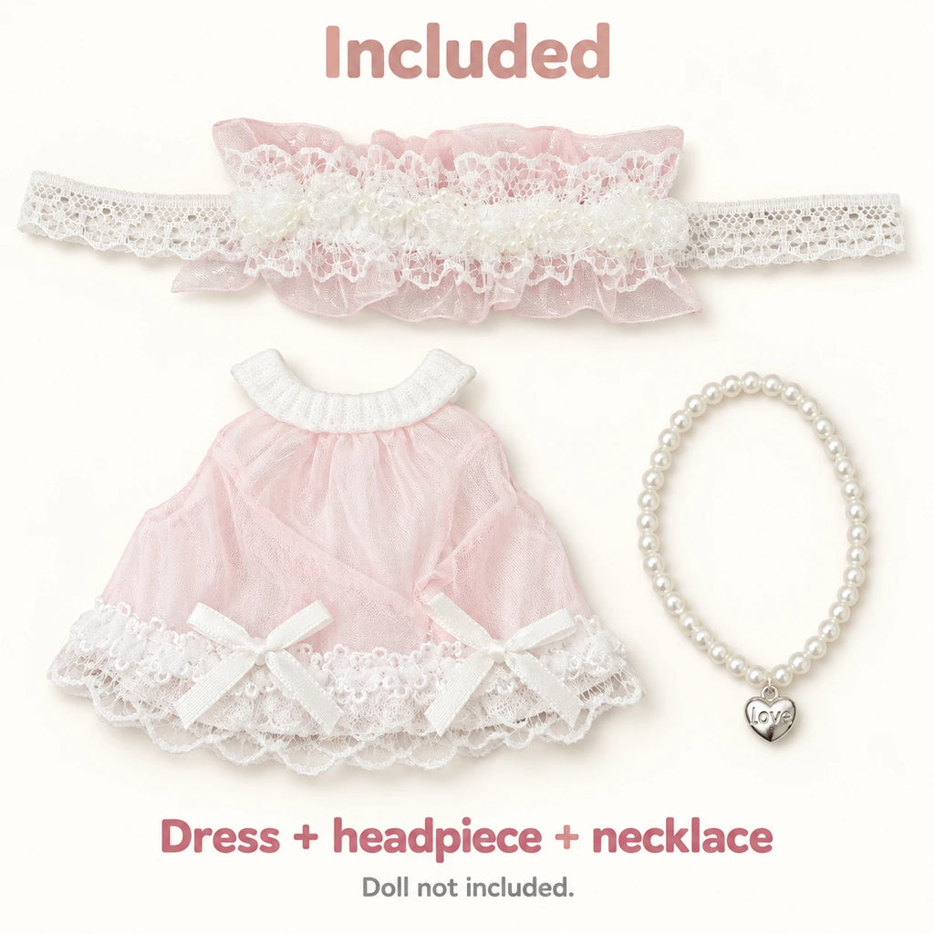 Dewdrop Lace · 3-Piece Dress Set for 10 cm Dolls