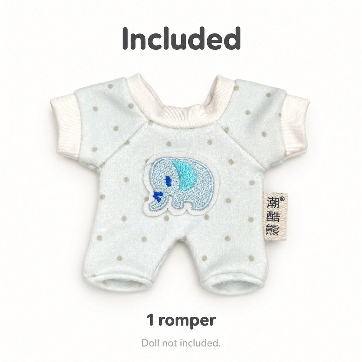 Drowsy Elephant · Romper for 10 cm Dolls