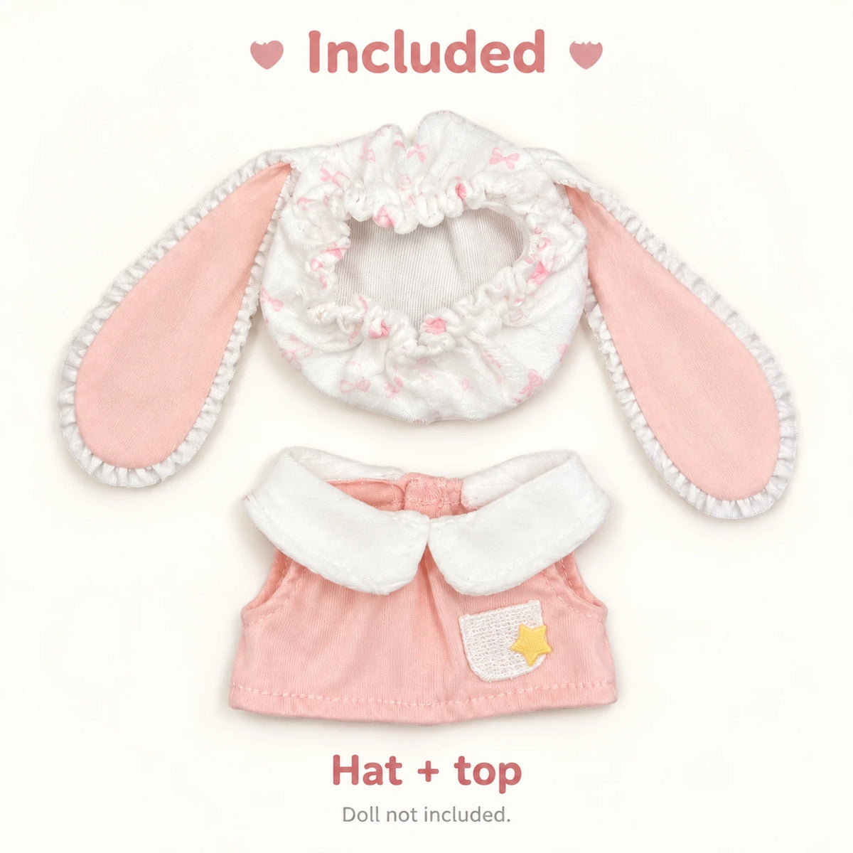 Lullaby Bunny · 2-Piece Outfit for 10 cm Dolls
