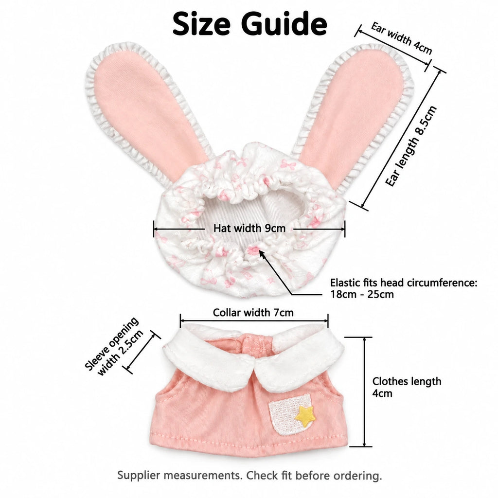 Lullaby Bunny · 2-Piece Outfit for 10 cm Dolls