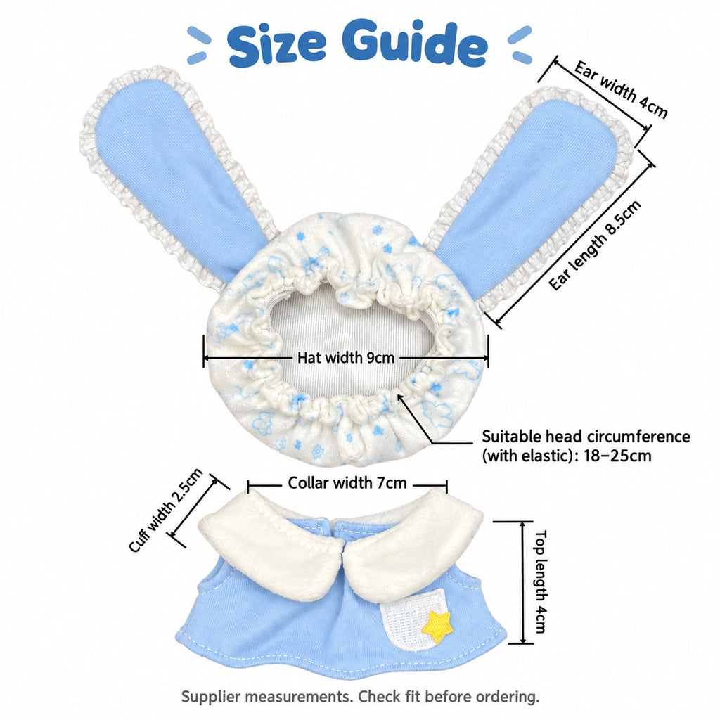 Lullaby Bunny · 2-Piece Outfit for 10 cm Dolls