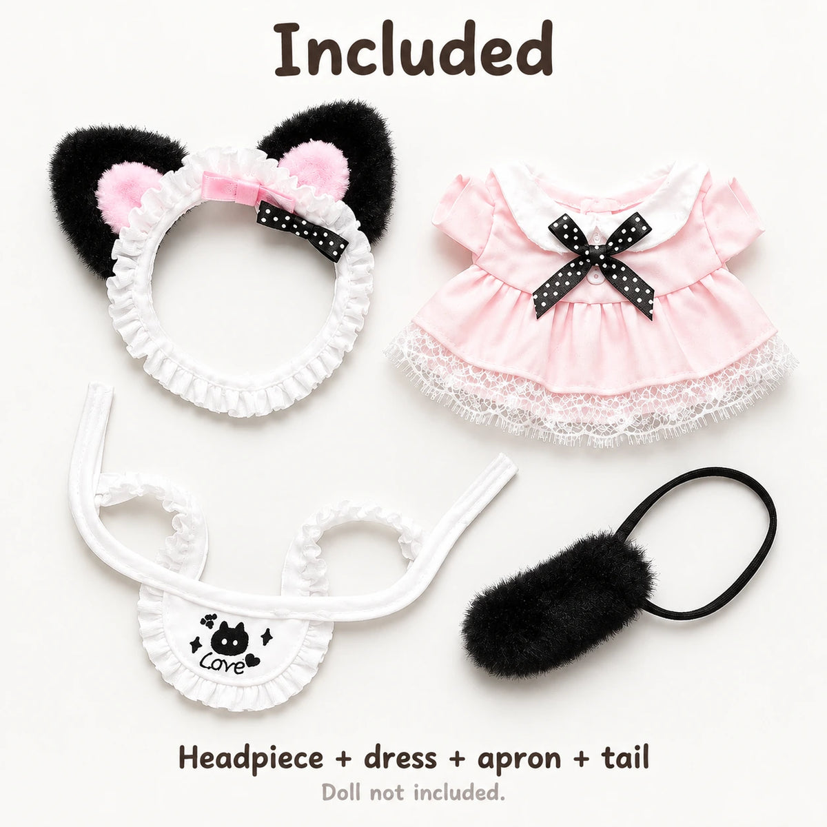 Kitten Tea · 4-Piece Dress Set for 10 cm Dolls
