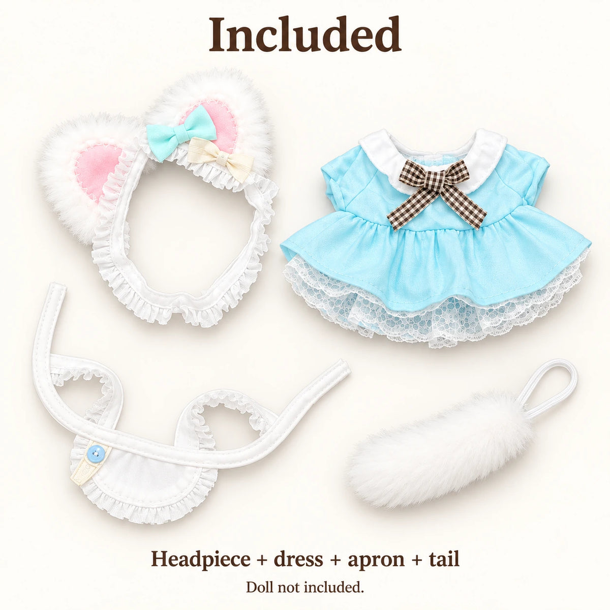 Kitten Tea · 4-Piece Dress Set for 10 cm Dolls