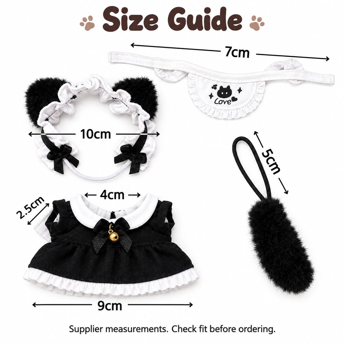 Kitten Tea · 4-Piece Dress Set for 10 cm Dolls