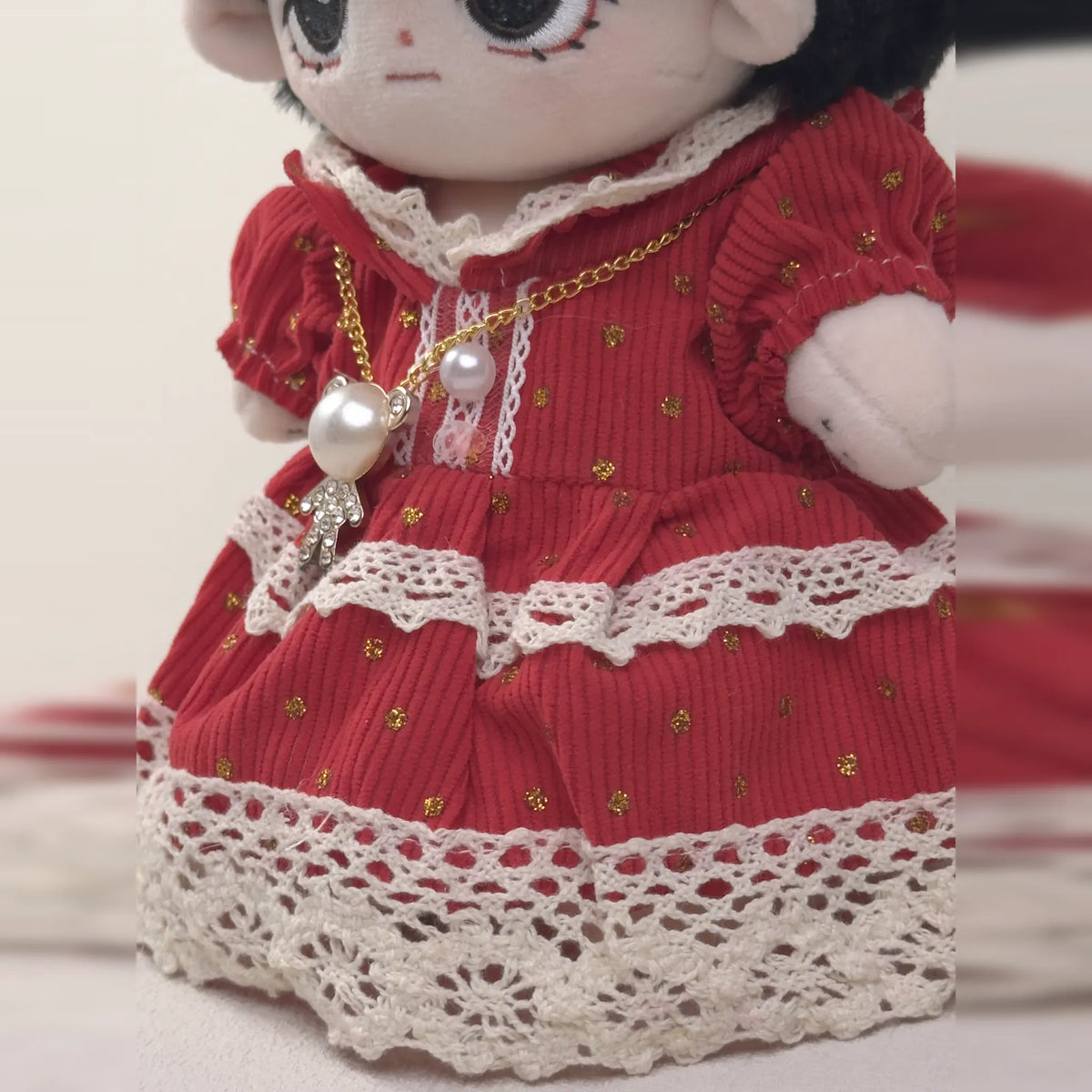 Berry Bunny outfit close-up: lace detail