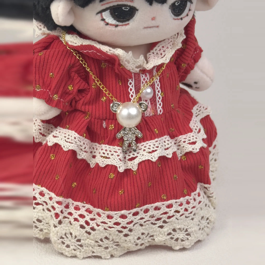 Berry Bunny outfit close-up: pearl detail
