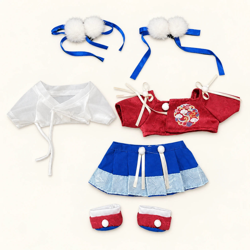 Crimson Ribbon · 5-Piece Outfit for 20 cm Dolls