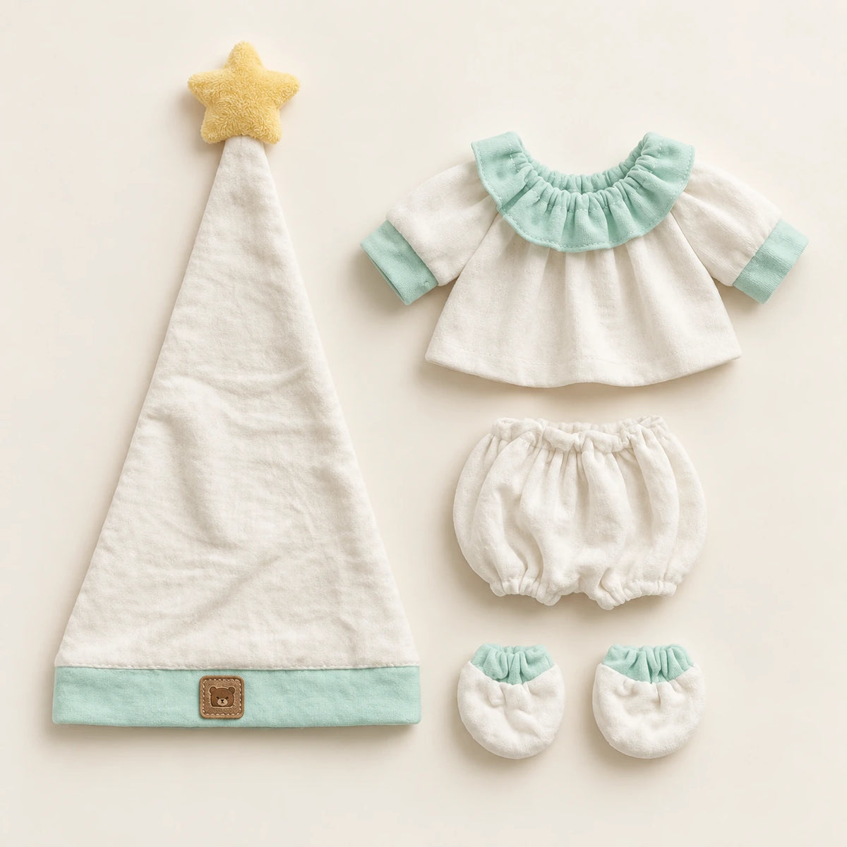 Mint Cloud · 4-Piece Outfit for 20 cm Dolls
