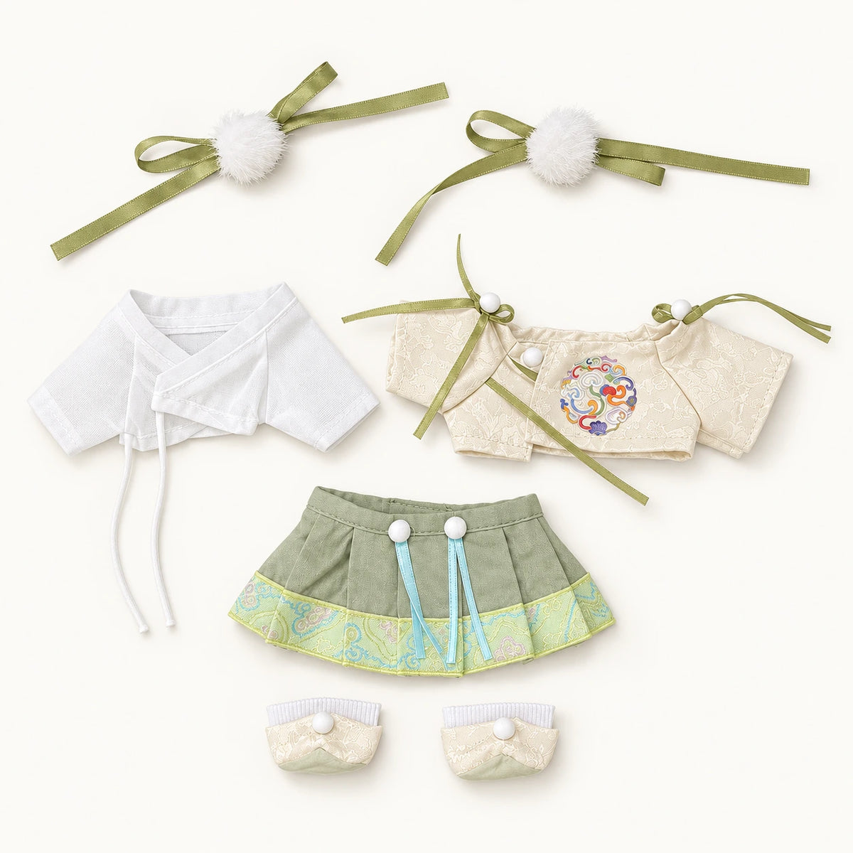 Willow Ribbon · 5-Piece Outfit for 20 cm Dolls