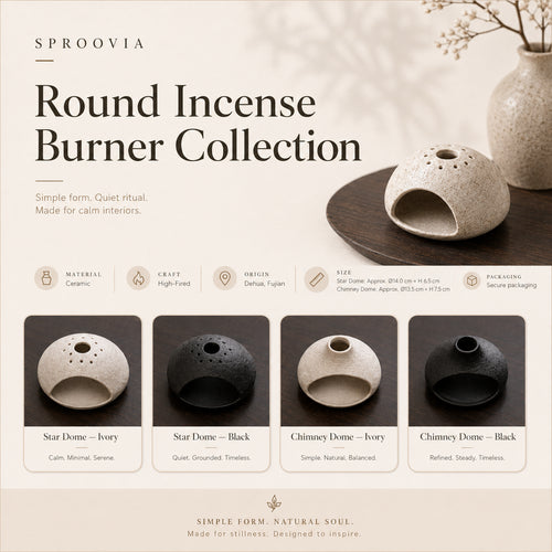 The Serenity Dome Ceramic Incense Burner